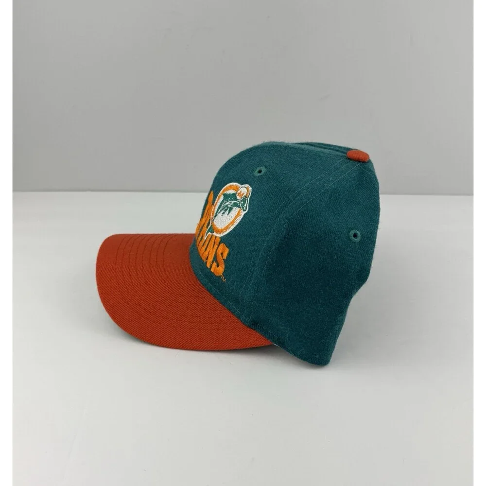 Vintage 90s DAN MARINO Miami Dolphins Snapback Hat Football Teal Team NFL Rare!